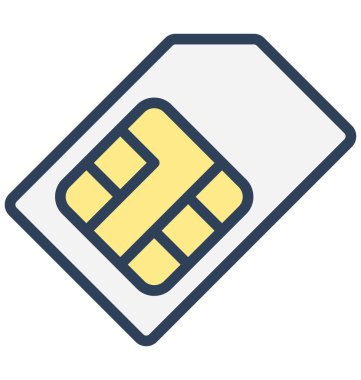 Çip, izole vektör simgesi olduğunu ayarları içinde birisi kolayca düzenlenebilir entegre yonganın boyutu veya değişikliğin.