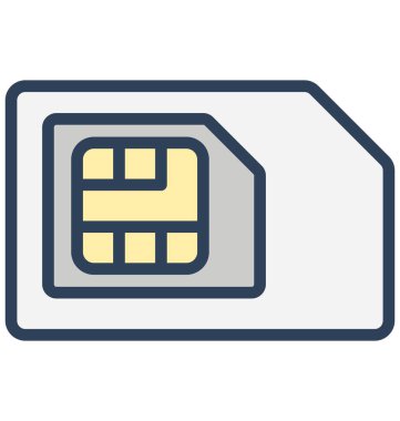 Çip, izole vektör simgesi olduğunu ayarları içinde birisi kolayca düzenlenebilir entegre yonganın boyutu veya değişikliğin.