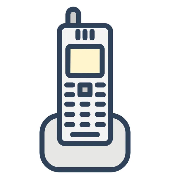 Communication Téléphone Sans Fil Icône Vectorielle Isolée Qui Peut Être — Image vectorielle
