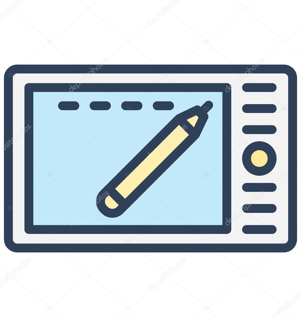 Wacom, design  Isolated Vector Icon That can be easily edited in any size or modified.