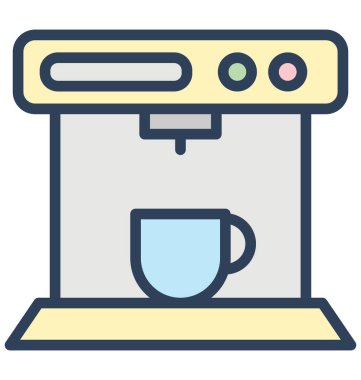 Kahve makinesi, izole vektör simgesi olduğunu kolayca herhangi bir boyut düzenlenemez veya değiştirilme tarihi espresso makinesi.