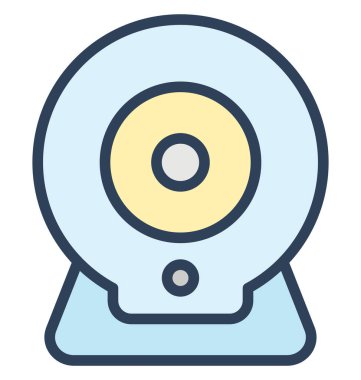 Bilgisayar Kamerası, video sohbet izole vektör simgesi olduğunu kolayca herhangi bir boyut düzenlenemez veya değiştirilme tarihi.