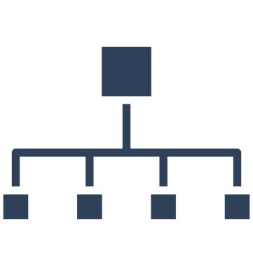 Hiyerarşik ağ, hiyerarşik yapısı izole vektör simgesi olduğunu kolayca birinde düzenlenip boyutu veya değişikliğin.