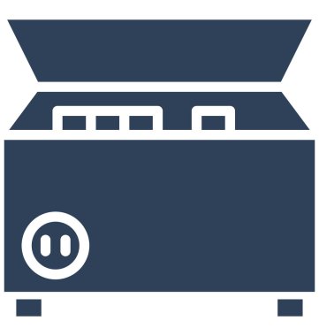 Derin dondurucu, izole vektör simgesi olduğunu ayarları içinde birisi kolayca düzenlenebilir elektronik boyutu veya değişikliğin.