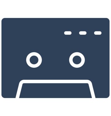 Ses bandı, izole vektör simgesi olduğunu kolayca herhangi bir boyut düzenlenemez veya değiştirilme tarihi kaset.