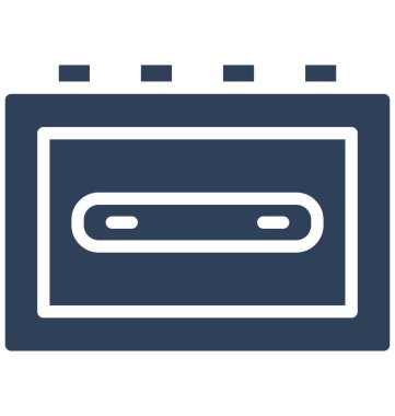 Boombox kaset izole vektör simgesi olduğunu kolayca herhangi bir boyut düzenlenemez veya değiştiren oyuncu.