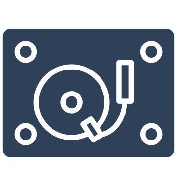 İzole vektör simgesi olduğunu kolayca herhangi bir boyut düzenlenemez veya değiştirilme tarihi multimedya, müzik.