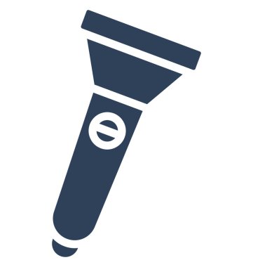 Elektrik ışık, izole vektör simgesi olduğunu kolayca herhangi bir boyut düzenlenemez veya değiştirilme tarihi el feneri.