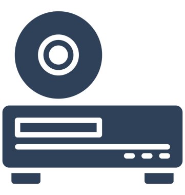 CD sürücü, cd izole vektör simgesi olduğunu kolayca herhangi bir boyut düzenlenemez veya değiştiren oyuncu.