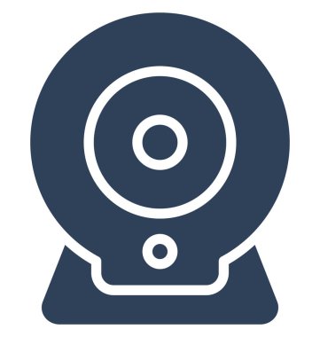 Bilgisayar Kamerası, video sohbet izole vektör simgesi olduğunu kolayca herhangi bir boyut düzenlenemez veya değiştirilme tarihi.