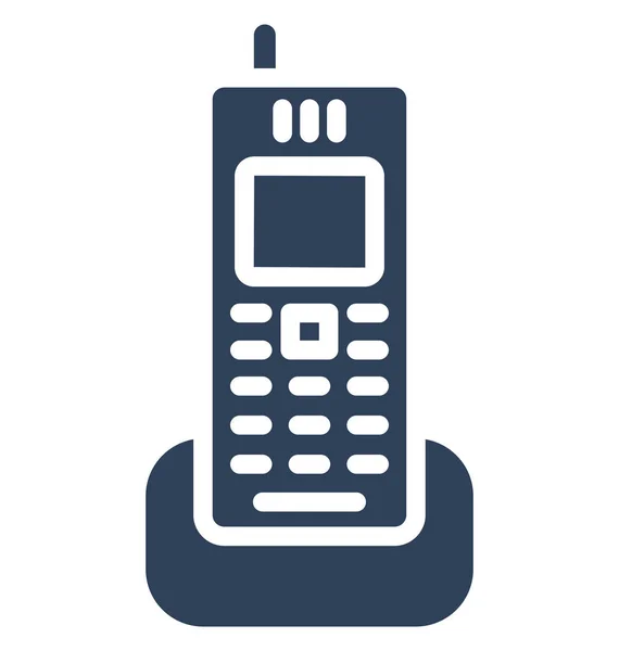 Communication Cordless Phone Isolated Vector Icon Can Easily Edited Any — Stock Vector