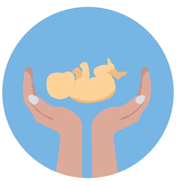 Cuidado Del Bebé Bebé Que Puede Ser Fácilmente Editado Cualquier — Archivo Imágenes Vectoriales