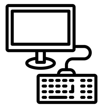 Bilgisayar, bilgisayar aygıt izole vektör simgesi olduğunu kolayca birinde düzenlenip boyutu veya değişikliğin.