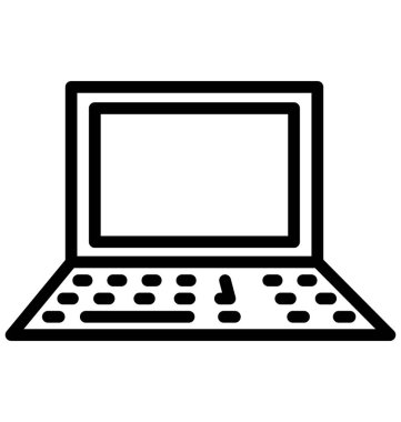 Dizüstü, izole vektör simgesi olduğunu kolayca herhangi bir boyut düzenlenemez veya değiştirilme tarihi dizüstü bilgisayar.