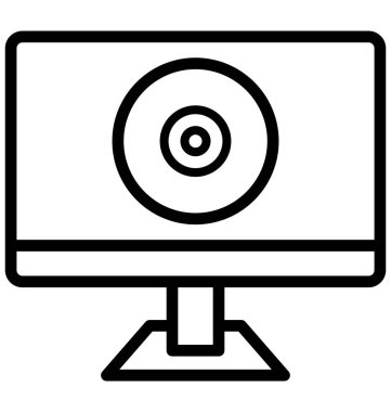 Görüntülemek, kolayca herhangi bir boyut düzenlenmiş veya değişikliğin izole vektör simge ekran.