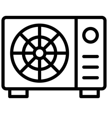 AC açık, hava izole vektör simgesi olduğunu kolayca herhangi bir boyut düzenlenemez veya değişikliğin saç kremi.