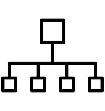 Hiyerarşik ağ, hiyerarşik yapısı izole vektör simgesi olduğunu kolayca birinde düzenlenip boyutu veya değişikliğin.