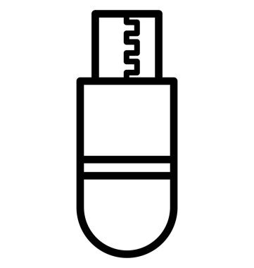 Flash sürücü, izole vektör simgesi olduğunu kolayca herhangi bir boyut düzenlenemez veya değiştirilen bellek sopa.