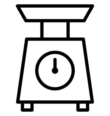 Gıda ölçek, izole vektör simgesi olduğunu kolayca herhangi bir boyut düzenlenemez veya değiştirilme tarihi mutfak terazisi.