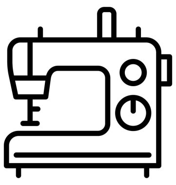 Dikiş, dikiş makinesi izole vektör simgesi olduğunu kolayca herhangi bir boyut düzenlenemez veya değiştirilme tarihi.