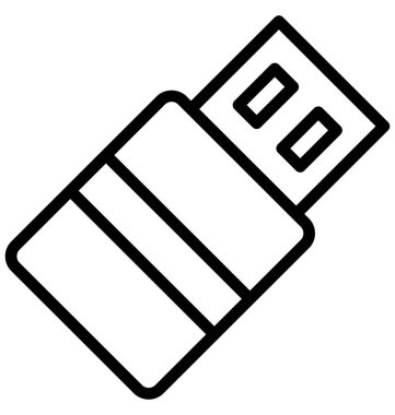 USB kablosu, usb kablosu, kolayca herhangi bir boyut düzenlenmiş veya değiştirilen izole vektör simgesi.