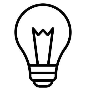 Ampul, izole vektör simgesi olduğunu kolayca herhangi bir boyut düzenlenemez veya değiştirilme tarihi Elektrikli ampul.