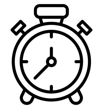 Çalar saat, izole vektör simgesi olduğunu kolayca herhangi bir boyut düzenlenemez veya değiştirilme saati.