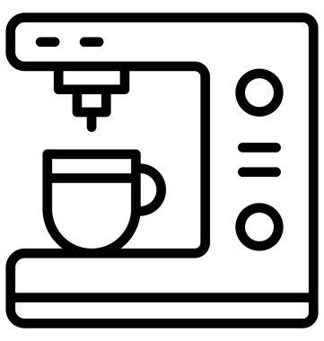 Kahve makinesi, izole vektör simgesi olduğunu kolayca herhangi bir boyut düzenlenemez veya değiştirilme tarihi espresso makinesi.