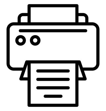 Faks, izole vektör simgesi olduğunu kolayca herhangi bir boyut düzenlenemez veya değiştiren mürekkep püskürtmeli yazıcılar.