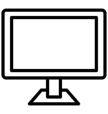 Görüntülemek, kolayca herhangi bir boyut düzenlenmiş veya değişikliğin izole vektör simge ekran.