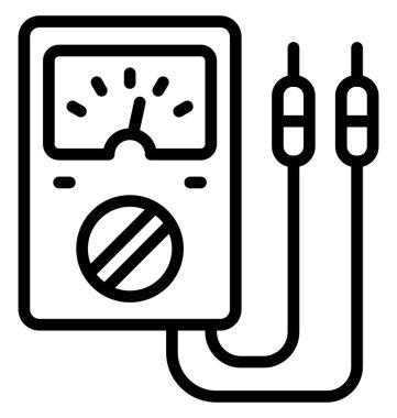 Ampermetre, amper metre kolayca herhangi bir boyut düzenlenmiş veya değiştirilen izole vektör simgesi.