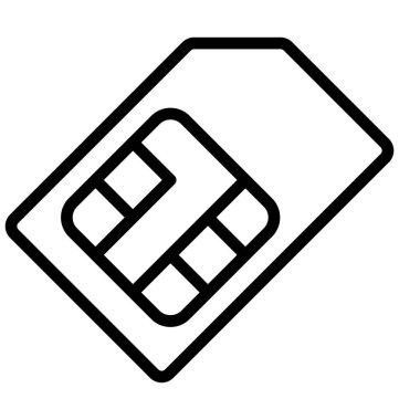 Çip, izole vektör simgesi olduğunu ayarları içinde birisi kolayca düzenlenebilir entegre yonganın boyutu veya değişikliğin.