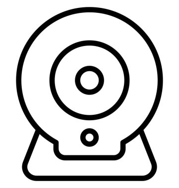 Bilgisayar Kamerası, video sohbet izole vektör simgesi olduğunu kolayca herhangi bir boyut düzenlenemez veya değiştirilme tarihi.