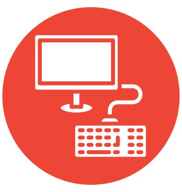 Bilgisayar, bilgisayar aygıt izole vektör simgesi olduğunu kolayca birinde düzenlenip boyutu veya değişikliğin.