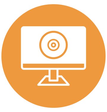 Görüntülemek, kolayca herhangi bir boyut düzenlenmiş veya değişikliğin izole vektör simge ekran.