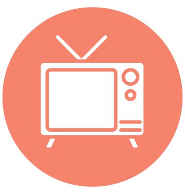 TV anteni, elektronik izole vektör simgesi olduğunu kolayca herhangi bir boyut düzenlenemez veya değiştirilme tarihi.