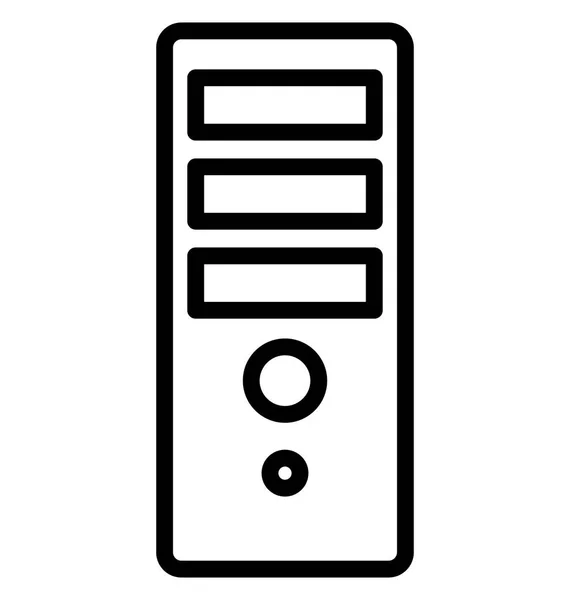 Computer Toren Geïsoleerde Vector Icon Die Gemakkelijk Kan Worden Bewerkt — Stockvector