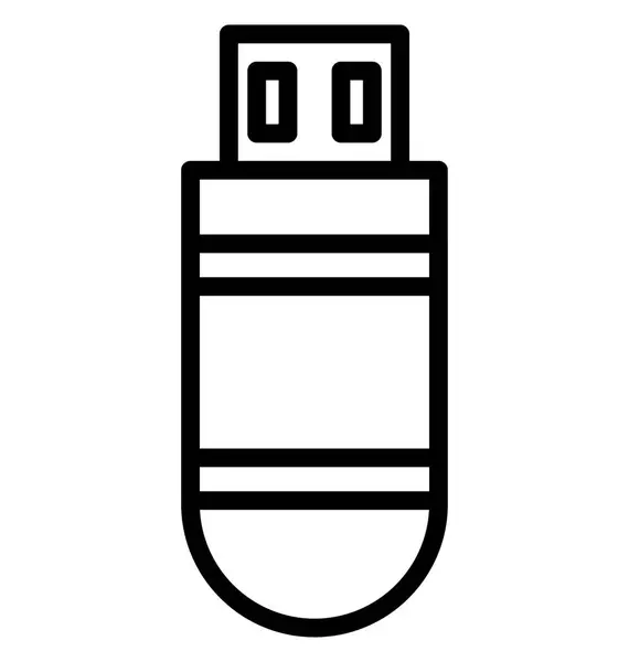 Flash Drive Isolated Vector Icon Que Pode Ser Facilmente Editado — Vetor de Stock