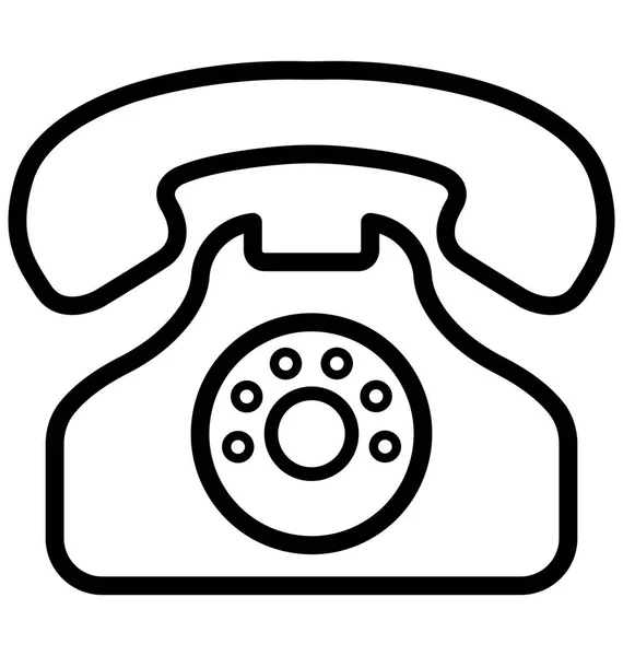 Contact Digital Phone Isolated Vector Icon Can Easily Edited Any — Stock Vector