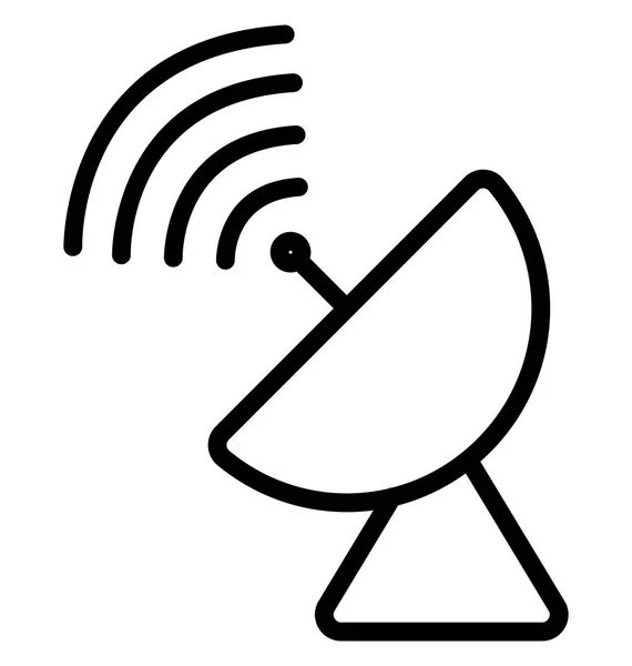 Dish Antenna Parabolic Antenna Isolated Vector Icon Can Easily Edited — Stock Vector