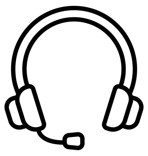 Ohrhörer Kopfhörer Isolierte Vektor Symbol Das Einfach Jeder Größe Bearbeitet — Stockvektor