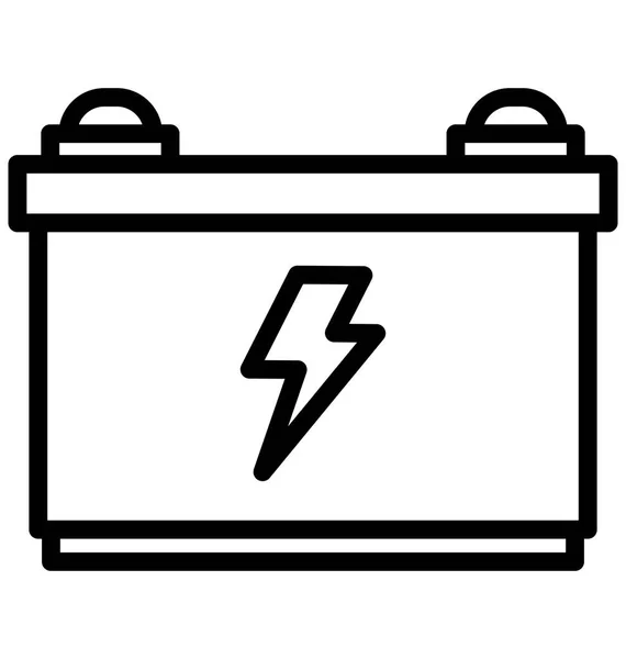 Batterie Autobatterie Isoliertes Vektorsymbol Das Einfach Jeder Größe Bearbeitet Oder — Stockvektor