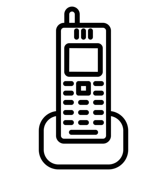 Communication Téléphone Sans Fil Icône Vectorielle Isolée Qui Peut Être — Image vectorielle