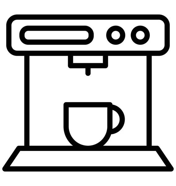 Kaffeemaschine Espressomaschine Isolierte Vektor Symbol Das Einfach Jeder Größe Bearbeitet — Stockvektor