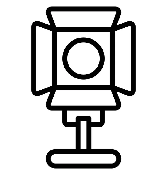 Luce Videocamera Luce Videocamera Icona Vettoriale Isolata Che Può Essere — Vettoriale Stock