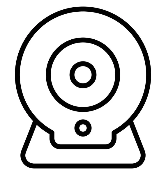 コンピューターのカメラ ビデオ チャット分離ベクトル アイコンを簡単に任意のサイズで編集または変更 — ストックベクタ