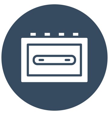 Boombox kaset izole vektör simgesi olduğunu kolayca herhangi bir boyut düzenlenemez veya değiştiren oyuncu.