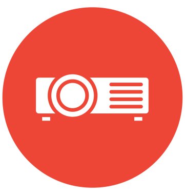 İzole vektör simgesi olduğunu kolayca herhangi bir boyut düzenlenemez veya değiştirilme tarihi tören, projektör.