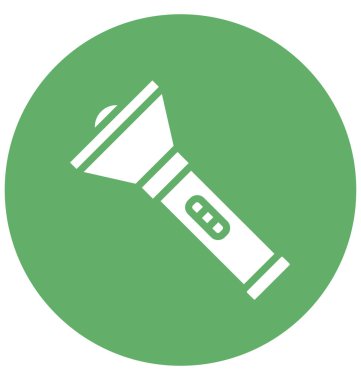 Elektrik ışık, izole vektör simgesi olduğunu kolayca herhangi bir boyut düzenlenemez veya değiştirilme tarihi el feneri.