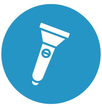 Elektrik ışık, izole vektör simgesi olduğunu kolayca herhangi bir boyut düzenlenemez veya değiştirilme tarihi el feneri.